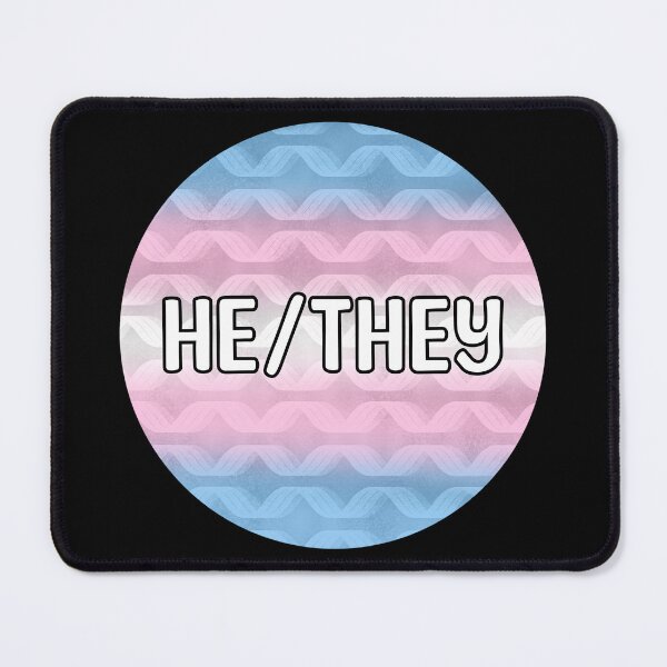 Item preview, He/They Transgender Pride Pronouns designed and sold by Mickey Kyan.