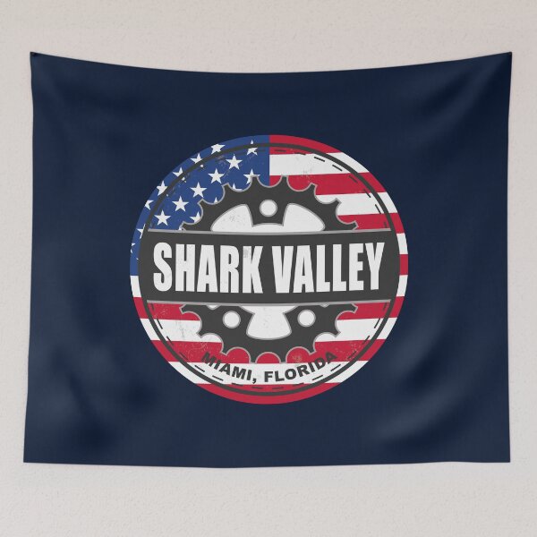 Item preview, Shark Valley Trail US Vintage Flag Color Cycling Design designed and sold by CynthiaGraphics.