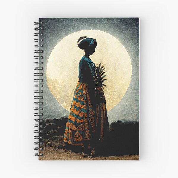 Item preview, African Fula Woman In Full Moon designed and sold by GambiJoop.