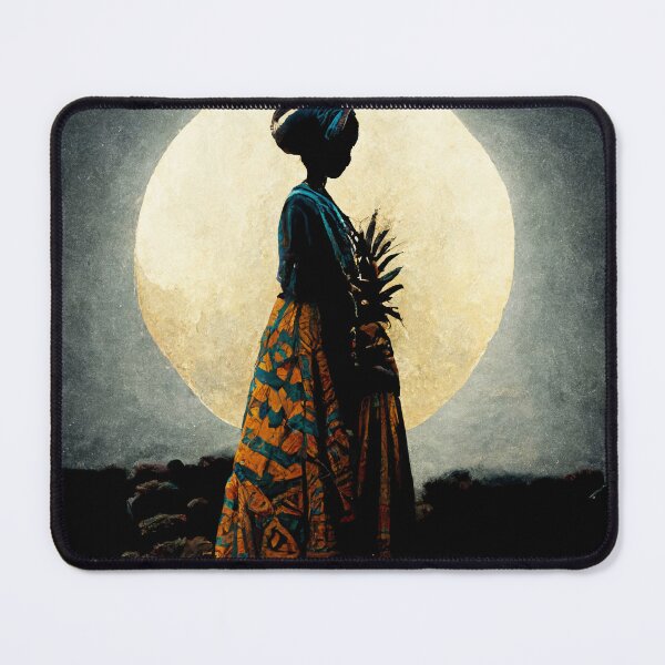 Item preview, African Fula Woman In Full Moon designed and sold by GambiJoop.