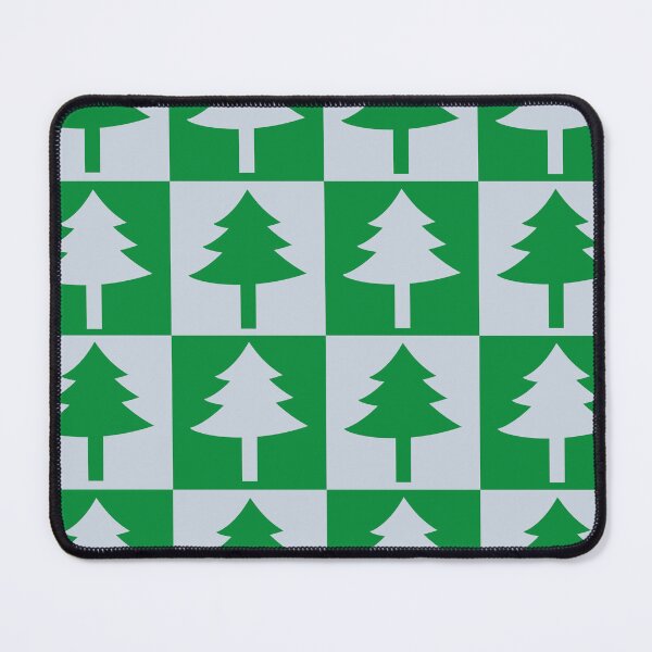 Item preview, Christmas Tree on Green and off White Checkerboards Pattern designed and sold by Yasminepatterns .