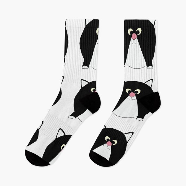 Item preview, A cartoonish round black-and-white cat IV designed and sold by BrachiaST.