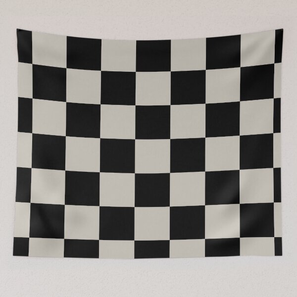 Aperçu de l'œuvre Gray Tan Black Checkerboard Pattern Pairs Valspar 2023 COTY Villa Grey 6005-1B créée et vendue par ColorOfTheYears.