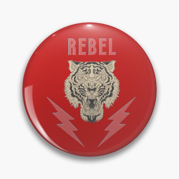 Item preview, Rebel tiger head and lightening bolt design designed and sold by AliceAllTheTime.