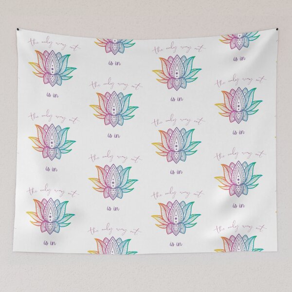Item preview, Colorful Lotus Flower, The Only Way Out is in Bucket Hat designed and sold by MagicWolfStar.