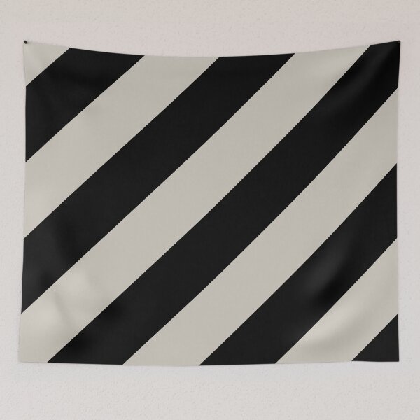 Aperçu de l'œuvre Gray Tan Black Classic Diagonal Stripe Pattern Pairs Valspar 2023 COTY Villa Grey 6005-1B créée et vendue par ColorOfTheYears.