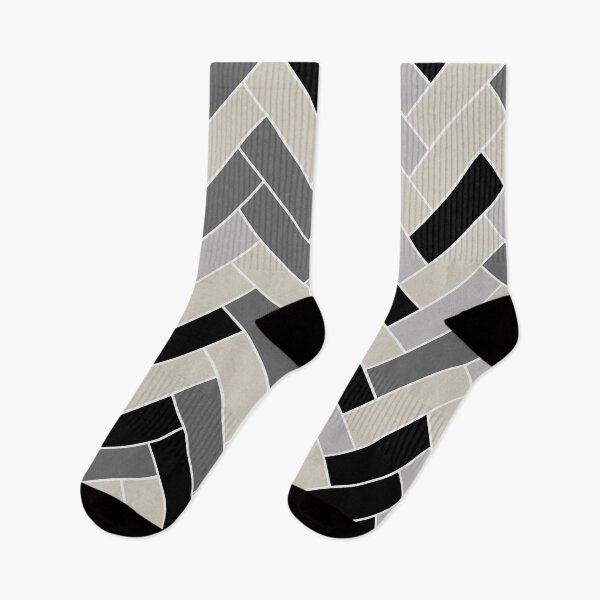 Artikelvorschau, Gray Tan Black Gray Herringbone Pattern Pairs Valspar 2023 COTY Villa Grey 6005-1B entworfen und verkauft von ColorOfTheYears.