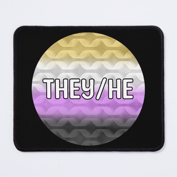 Item preview, They/He Nonbinary Pride Pronouns designed and sold by Mickey Kyan.