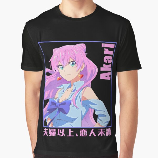 Akari Watanabe Fuufu Ijou Koibito Miman Shiori Sakurazaka T Shirt Men Women  Japanese Anime Harajuku Short Sleeve Tee Shirt Tops - AliExpress