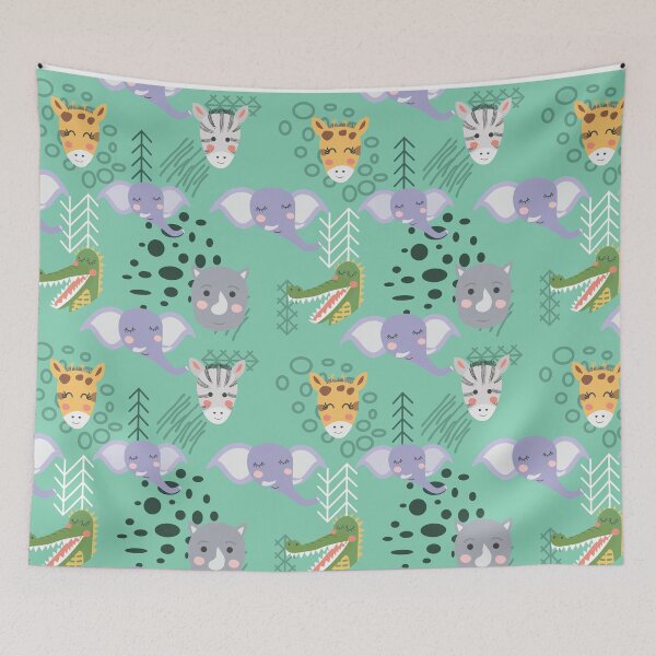 Item preview, Safari animals pattern designed and sold by Tiny-Love ⭐⭐⭐⭐⭐.