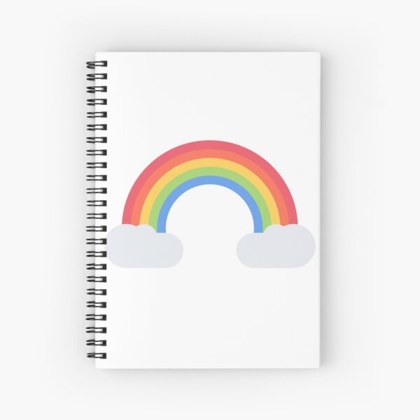 Cuadernos De Espiral Arco Iris Con Nubes Redbubble