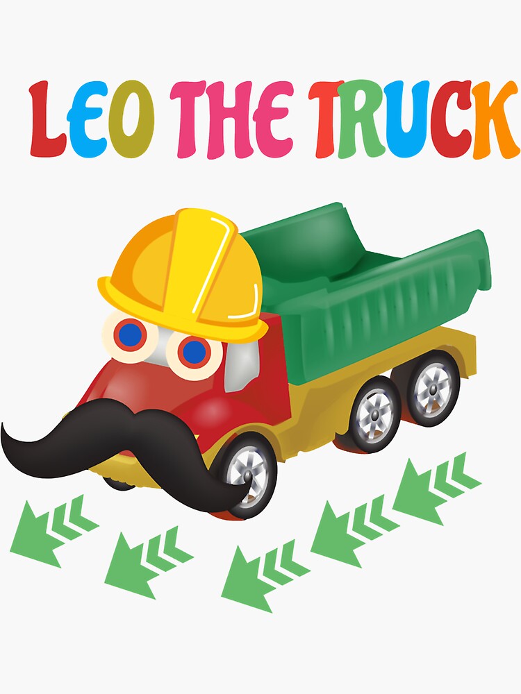 "Leo The Truck - Illustration Art Design " Sticker for Sale by 