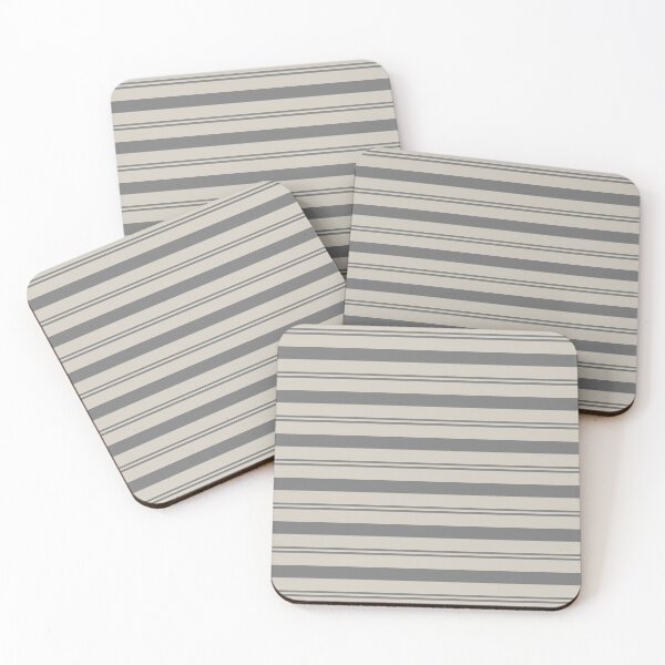 Item preview, Gray Tan Gray Stripe Horizontal Pattern Pairs Valspar 2023 COTY Villa Grey 6005-1B designed and sold by ColorOfTheYears.