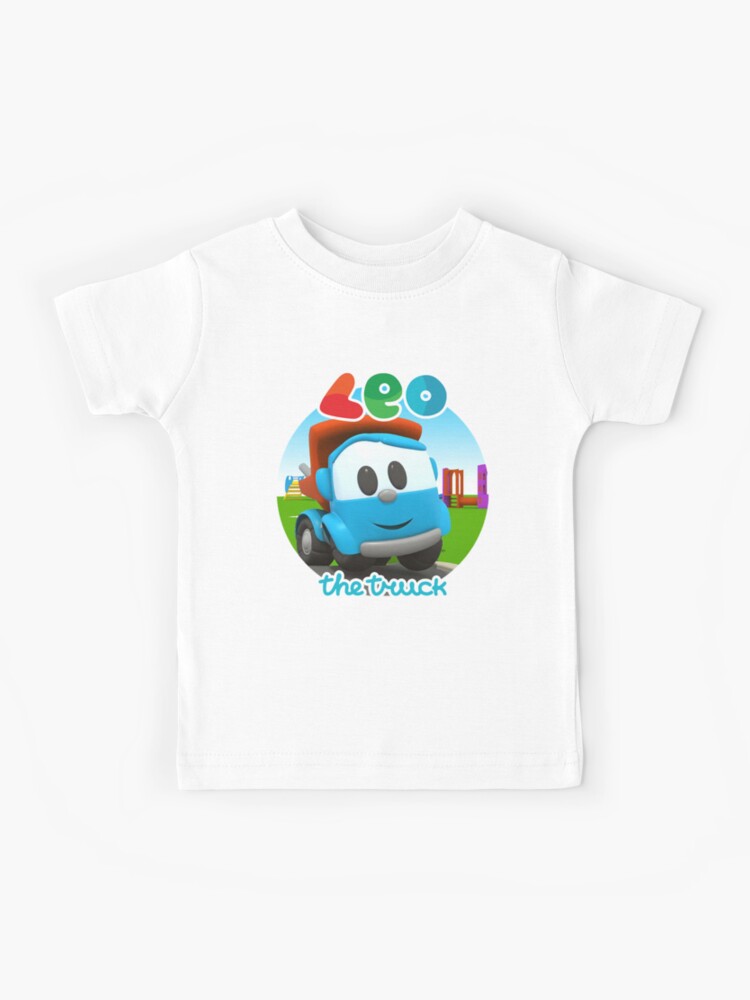Kinder T-Shirt for Sale mit Leo der LKW-Konstrukteur von