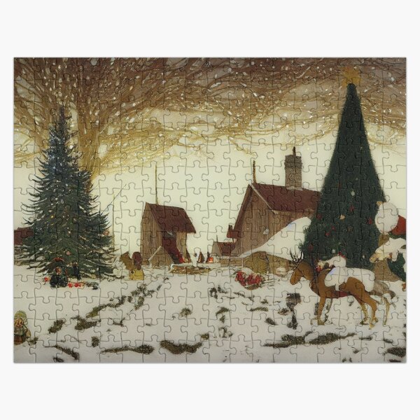 "Christmas Holiday and Winter Scenery " Jigsaw Puzzle for Sale by Zayar