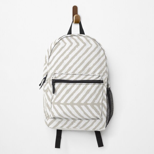 Artikelvorschau, Gray Tan White Abstract Diagonal Chevron Stripe Pattern Pairs Valspar 2023 COTY Villa Grey 6005-1B entworfen und verkauft von ColorOfTheYears.