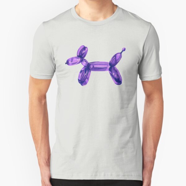 Purple Balloon Dog Slim Fit T-Shirt