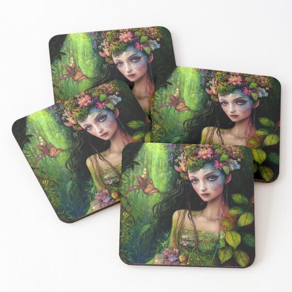 Item preview, Springtime Goddess With Face Paint designed and sold by fairytailsaiart.