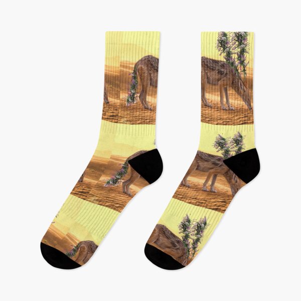 Item preview, Gentle Flowery Fox in desert | Abstract Wild Life designed and sold by LenaKiagia.
