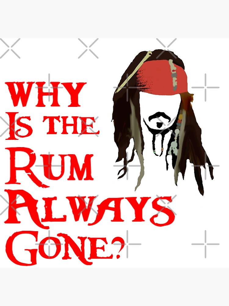 Carte De Vœux Captain Jack Sparrow Rhum Par Filmfactoryrayz Redbubble