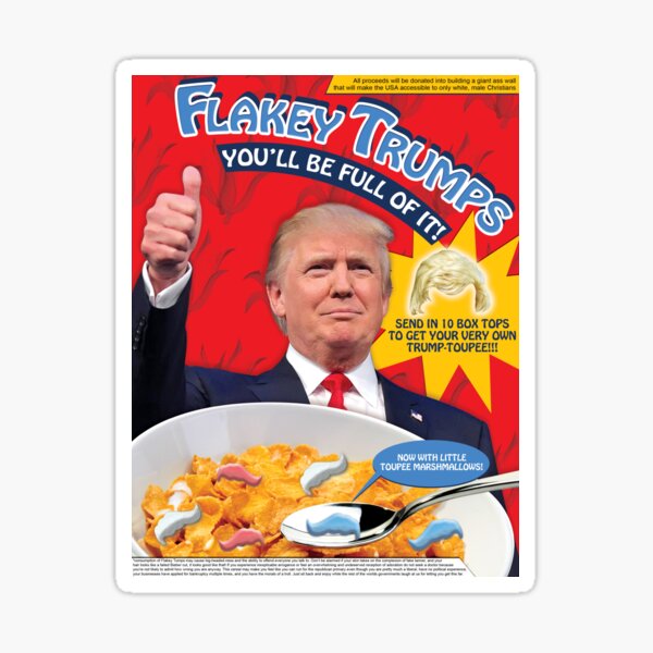 Vista previa del artículo con la obra «FLAKEY TRUMPS», diseñado y vendido por Porky-Pie.