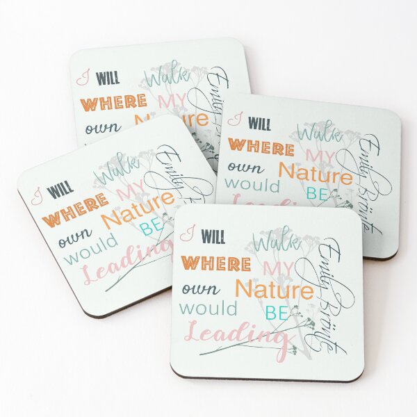 Item preview, Emily Bronte Letter Press: I Will Walk Where My Own Nature Would Be Leading designed and sold by MarbleCloud.