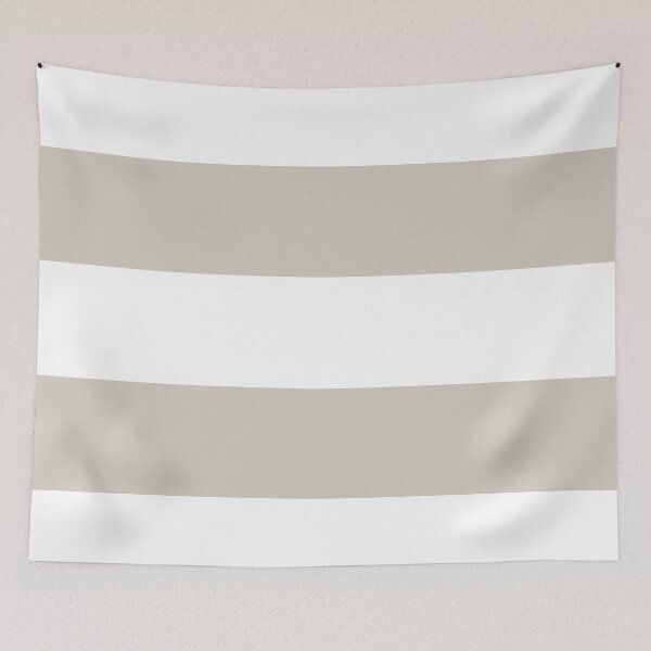 Aperçu de l'œuvre Gray Tan White Minimal Horizontal Stripe Pattern Pairs Valspar 2023 COTY Villa Grey 6005-1B créée et vendue par ColorOfTheYears.