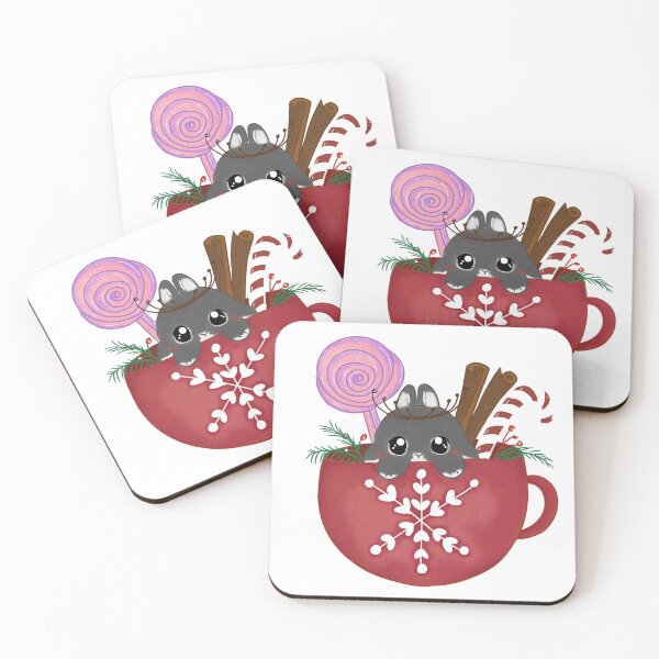 Item preview, Sean the Rabbit in a Christmas Cup _ Bunniesmee Christmas Edition  designed and sold by bunniesmee.