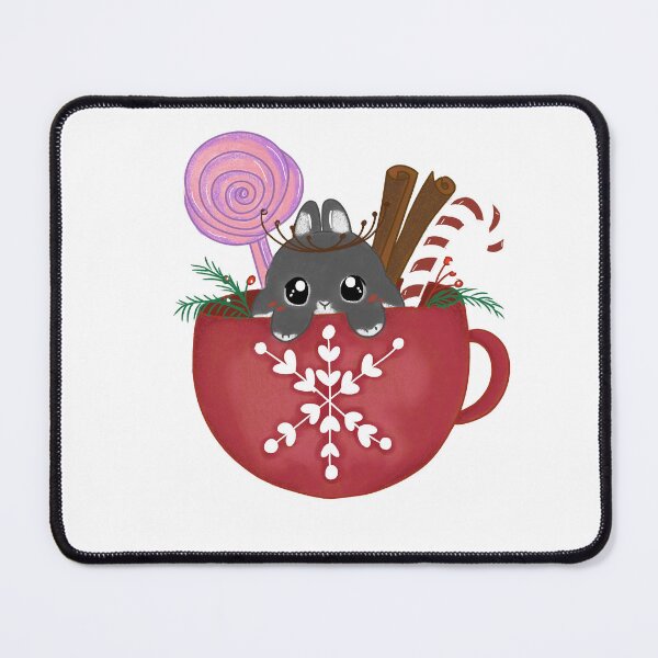Item preview, Sean the Rabbit in a Christmas Cup _ Bunniesmee Christmas Edition  designed and sold by bunniesmee.