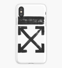 Off white Brushed arrows iPhone Case/Skin