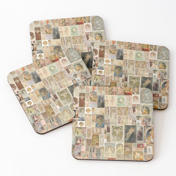 Item preview, Alphonse Mucha art nouveau vintage collage designed and sold by IvintageArt.