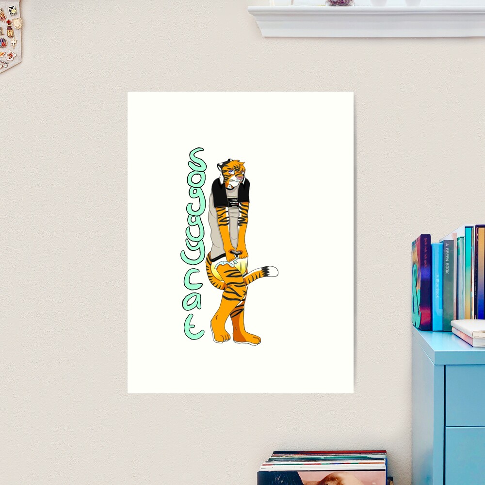 Soggy Cat ABDL Tiger Art Print for Sale by PeriPup | Redbubble