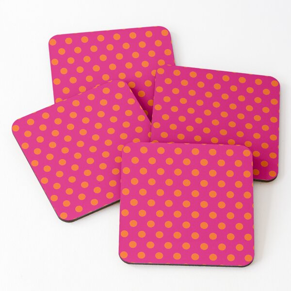 Item preview, Orange and Fushia Pink Polka Dots designed and sold by patterniastudio.