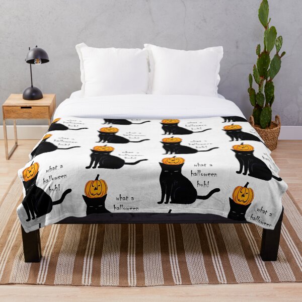 Item preview, Black halloween cat with her pumpkin, what a halloween huh! designed and sold by Smartchitect.