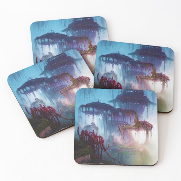 Item preview, Solarpunk Abstract AI Jungle Scene designed and sold by BioDigital-Jazz.