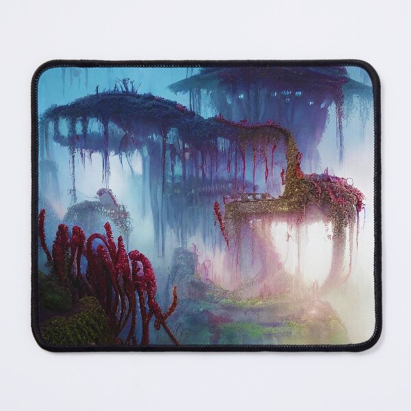 Item preview, Solarpunk Abstract AI Jungle Scene designed and sold by BioDigital-Jazz.