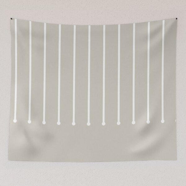 Aperçu de l'œuvre Gray Tan White Minimal Modern Stripe Polka Dot Pattern Pairs Valspar 2023 COTY Villa Grey 6005-1B créée et vendue par ColorOfTheYears.