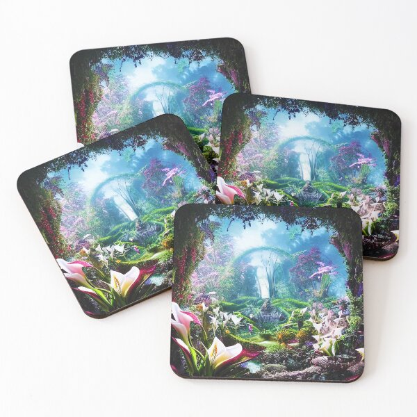 Item preview, Solarpunk Abstract Future Garden designed and sold by BioDigital-Jazz.