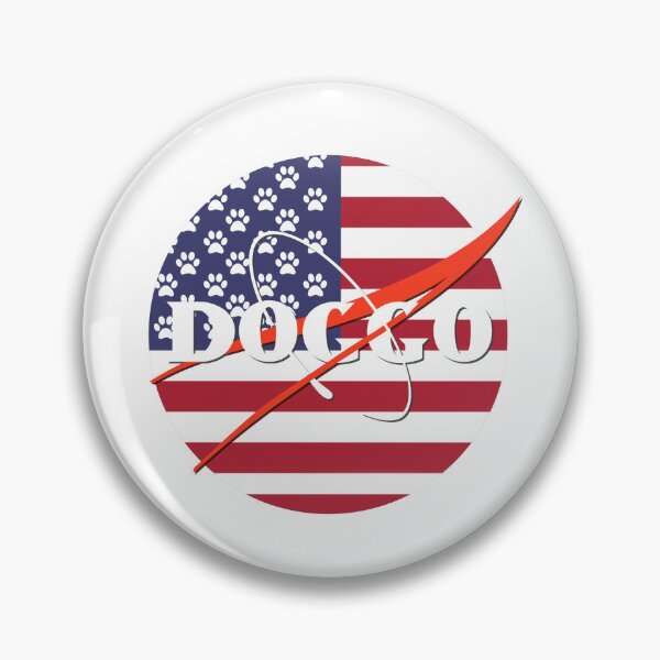 Item preview, Doggo, Nasa logo Inspired, American Flag With Paw Stars quality logo, Guaranteed best gift for all dog lovers designed and sold by Galactic Fur Baby Federation.
