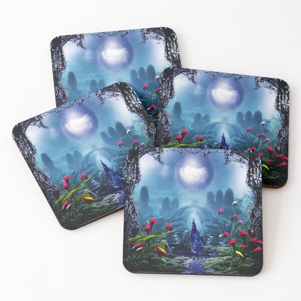 Item preview, Solarpunk Abstract Night Garden designed and sold by BioDigital-Jazz.