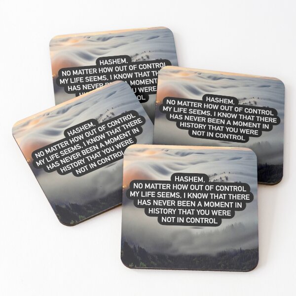 Item preview, Hashem no matter how out of control my life seems, I know that there has never been a moment in history that you were not in control designed and sold by Stories To Inspire - Motivational Jewish Quotes.