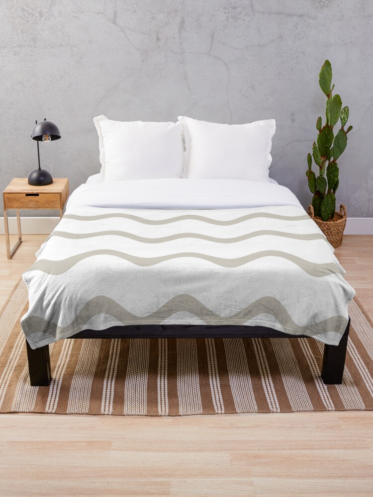 Aperçu 1 sur 6. Plaid avec l'œuvre Gray Tan White Rippled Horizontal Stripe Pattern Pairs Valspar 2023 COTY Villa Grey 6005-1B créée et vendue par ColorOfTheYears.