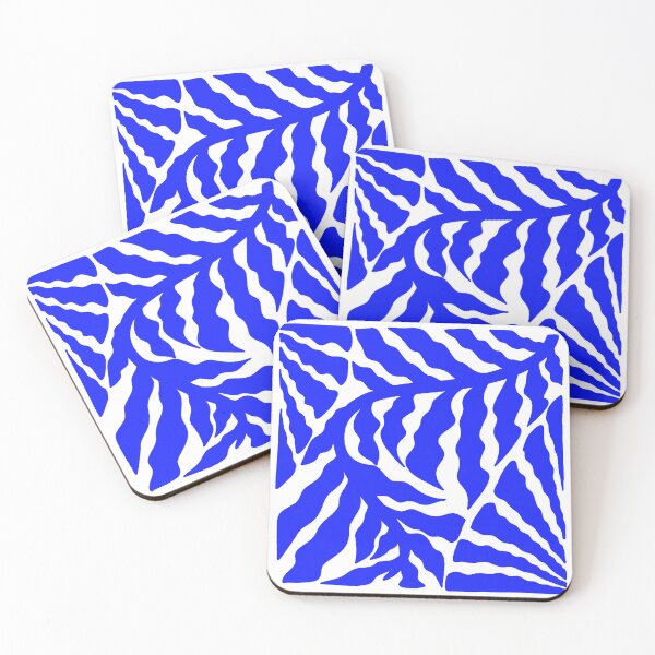 Item preview, Minimalist and abstract illustration of vegetation, blue and white leaves. designed and sold by ms-studioo.