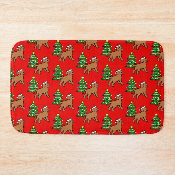 Item preview, Fox Red Labrador Puppy and Christmas Tree designed and sold by HappyLabradors.