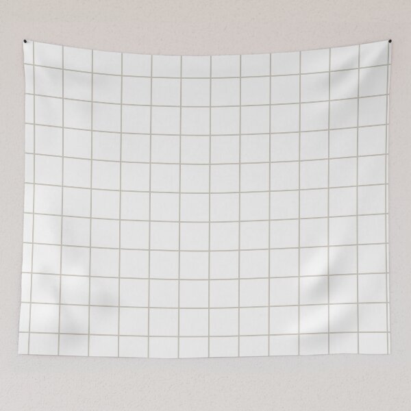 Aperçu de l'œuvre Gray Tan White Tile Grid Pattern Pairs Valspar 2023 COTY Villa Grey 6005-1B créée et vendue par ColorOfTheYears.