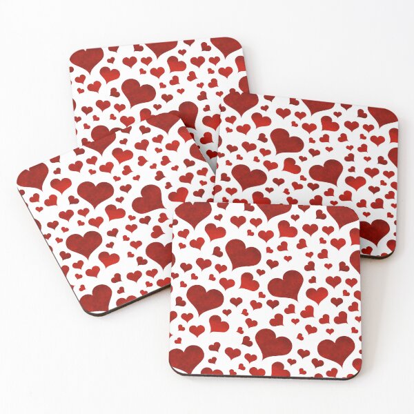 Item preview, Glossy Red Heart Pattern - Valentine's Day Heart Pattern designed and sold by gjsart.