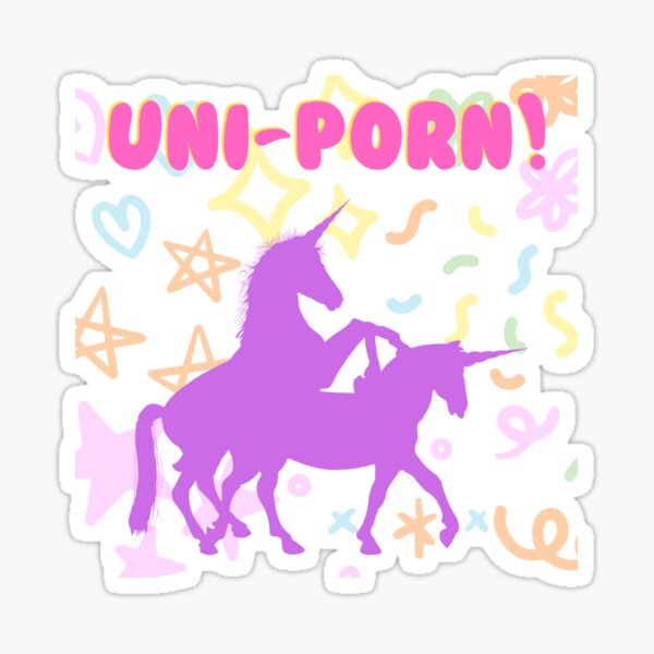 Funny Unicorn Porn - Unicorn Porn Stickers for Sale | Redbubble