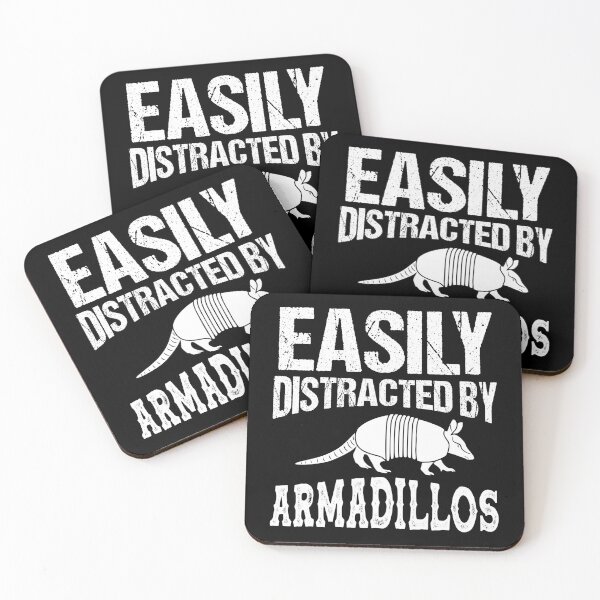 Item preview, Easily Distracted By Armadillos - Funny Quotes designed and sold by handsoftime2020.