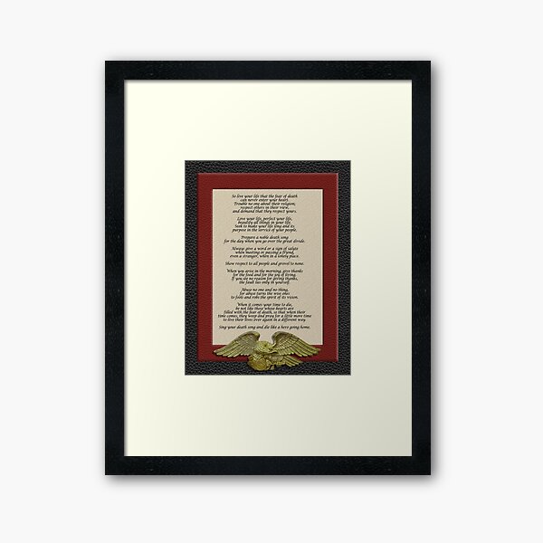Live your life, Chief Tecumseh Framed Art Print