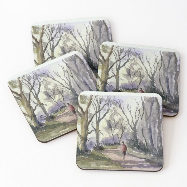 Item preview, Walking in a shady country lane. designed and sold by Truewatercolour by Angela.